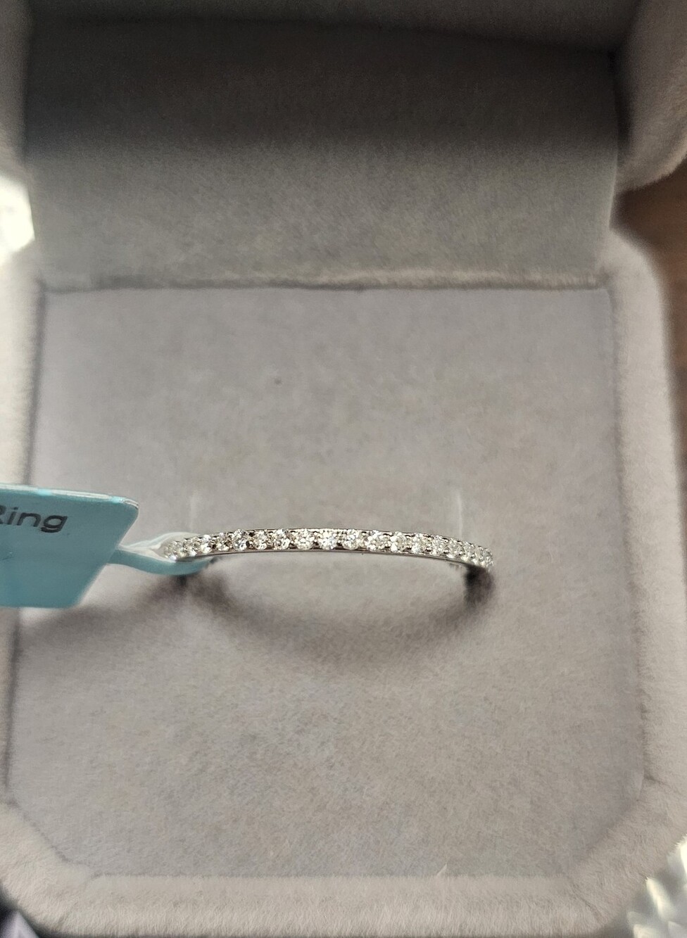 Sterling Silver 925 Moissanite Eternity Band Size 9
